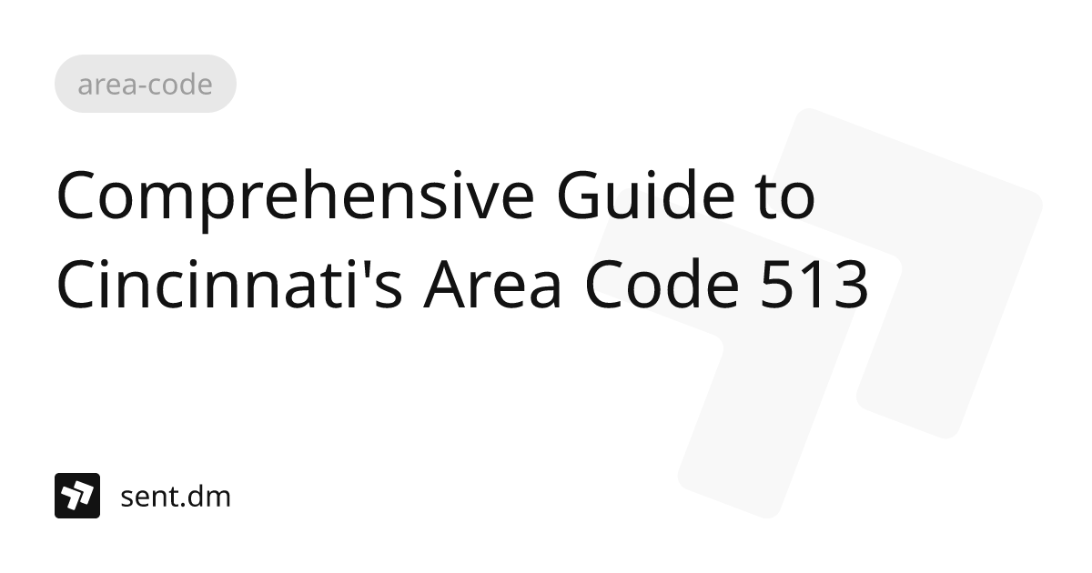 Comprehensive Guide to Cincinnati's Area Code 513